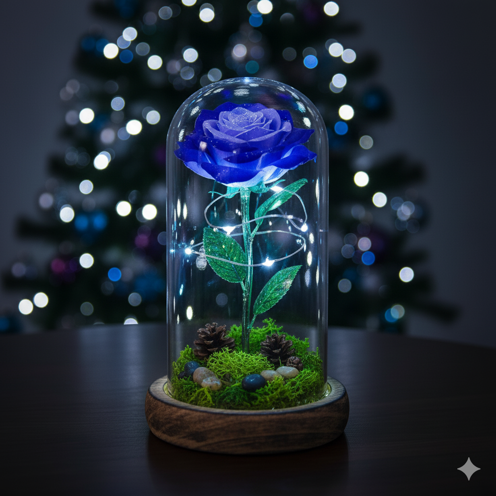 Rosa Encantada azul base musgo